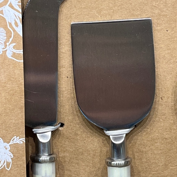 MacKenzie-Childs Sterling Courtly Check 3 Piece Cheese Set - NEW - Picture 2 of 7